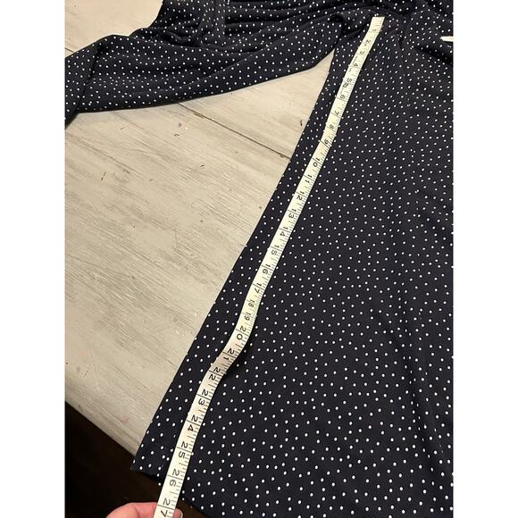 J Jill Navy Blue White Polka Dot Jumpsuit Wide Leg Women’s Sz L - Picture 10 of 10